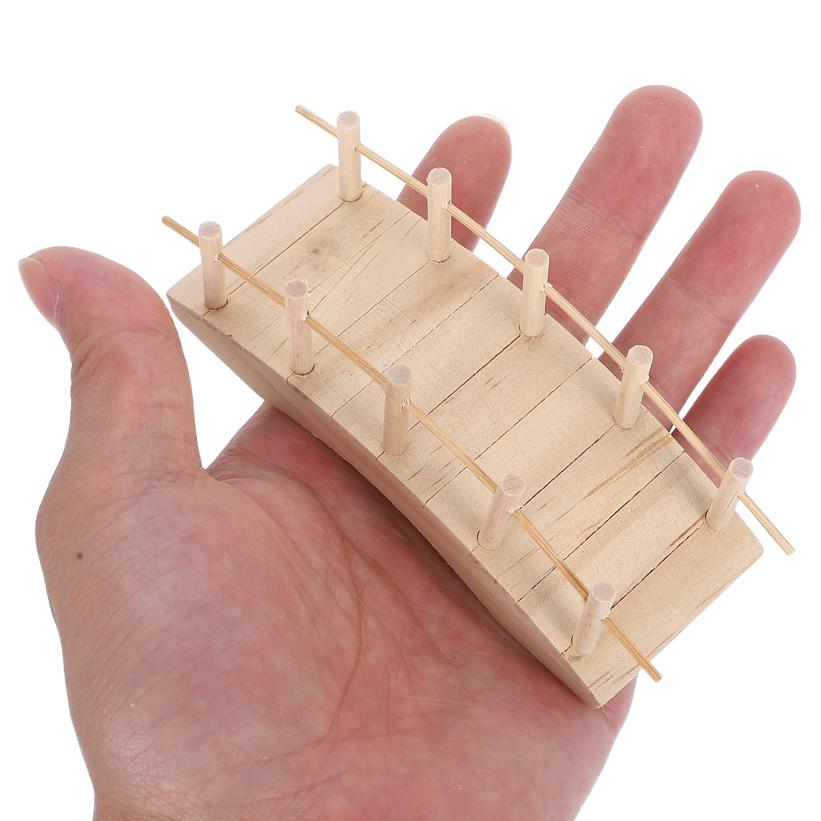 Poppenhuis miniatuur houten boogbrug kleine landschap voetgangersbrug voor sprookjestuin decor micro terrein accessoires huis display