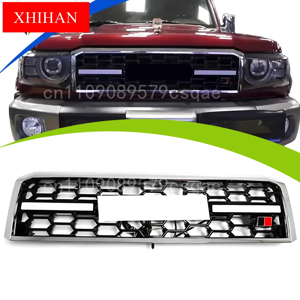 Parrilla Delantera Cromada LED para Toyota Land Cruiser LC70 LC71 LC76 LC78 LC79, Reemplazo de Parrilla GR, Accesorios para Automóviles, Rejilla de Entrada de Aire