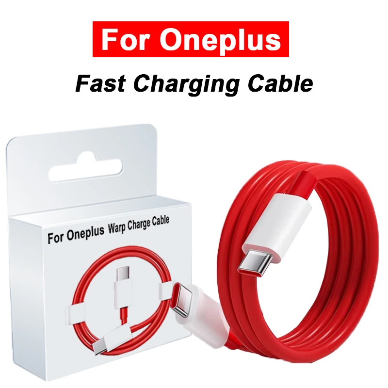 Para Oneplus Cable de carga tipo C Warp Charge SuperVooc Cable de carga rápida para Oneplus 12 11 10 Pro 9 10T 9R 8T 8 7T 7 6