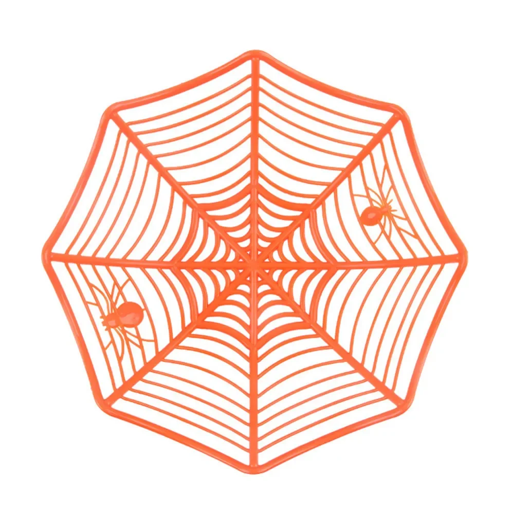 

Halloween Spider Web Bowl Fruit Plate Candy Biscuit Package Basket Decor For Halloween Supplies