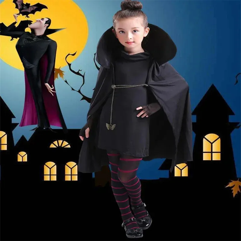 Child halloween costumes for girls Carnival Hotel Transylvaniaing Mavis Cosplay Christmas Fancy dress Vampire child adult women
