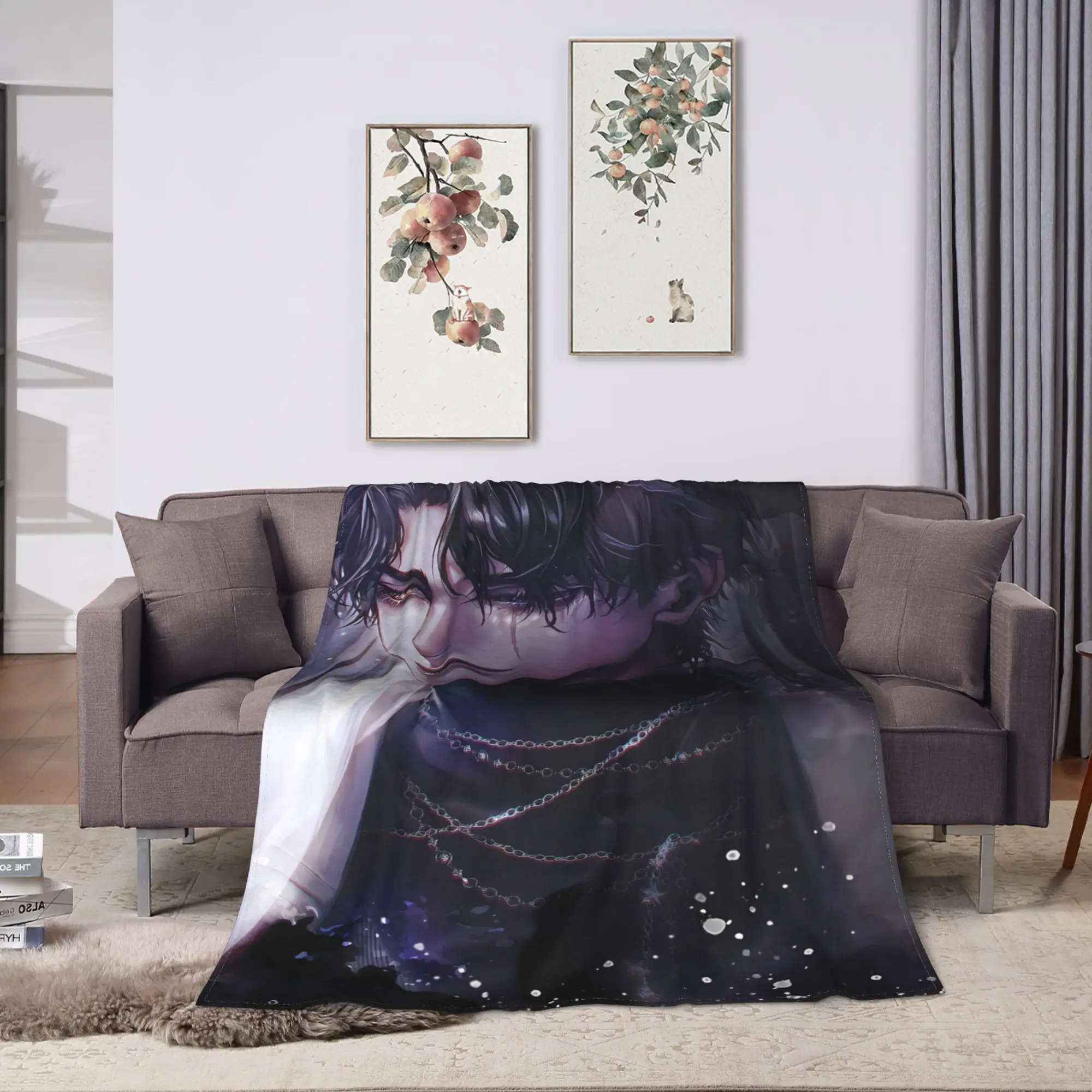 Warm Soft Blanket Airplane Travel Novel Omniscient Reader Throw Blanket  Flannel Bedspread For Outdoor Funny Sofa Bed Cover