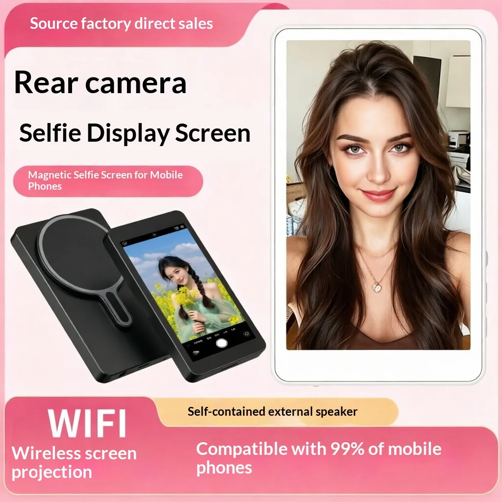 In Stock Back Camera Magnetic Assist For Photo-Taking, Same-Screen Travel Live Streaming Photography Wireless Display Monitor