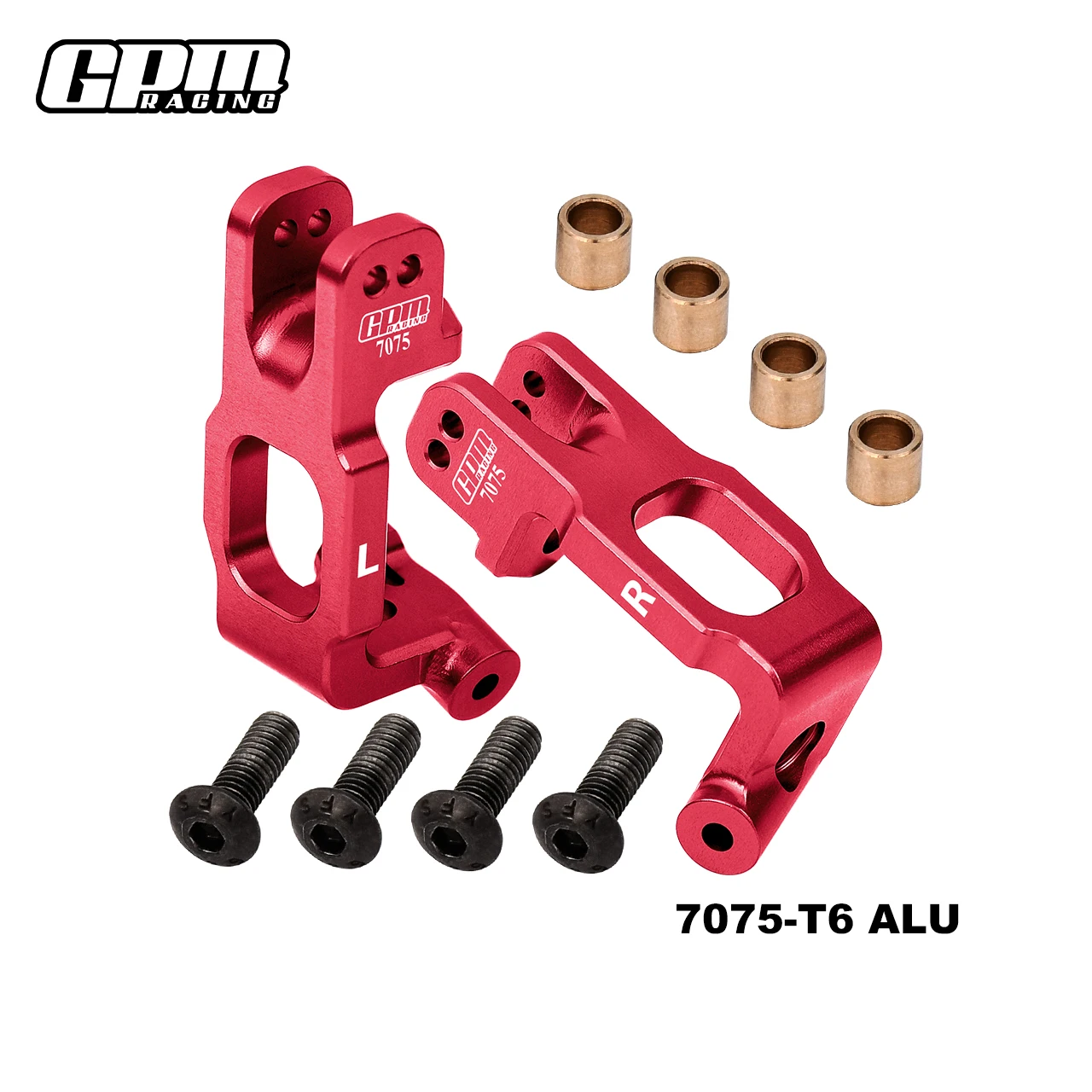 Cubos dianteiros C de liga GPM 7075 para LOSI 1/6 8IGHT-X Lasernut 1/8 8IGHT-XE 8IGHT-XTE LOS04020.LOS04018