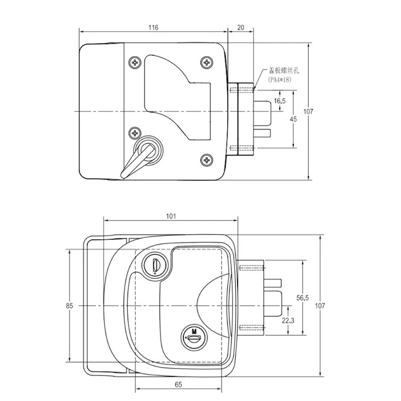 HEYRV قافلة التحديثية الملحقات المزدوج مفتاح السلامة التأمين سبائك الزنك المواد العالمي يخت متنقل قفل الباب الميكانيكي #6
