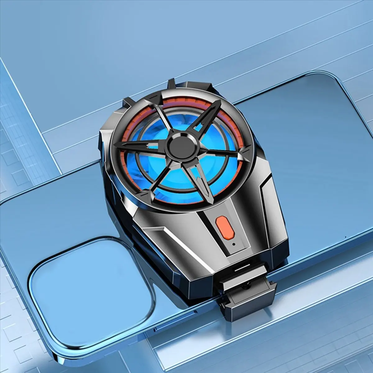 【Home-Accessories】Universal Mini Mobile Phone Cooling Fan Radiator Turbo Hurricane Game Cool Heat Sink Battery Model,Electropla