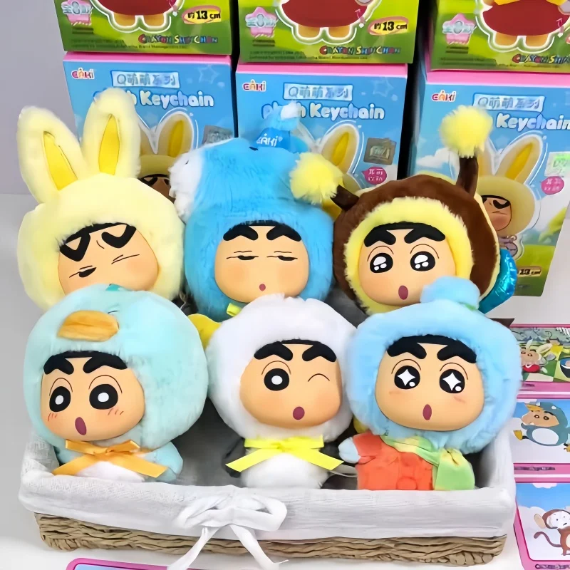 

Оригинальный карандаш Шин-Чан, плюшевые аниме-фигурки, слепая коробка, серия Q Mengmeng, плюшевый брелок, кукла/13 см, подвесная кукла, загадочная коробка, подарок