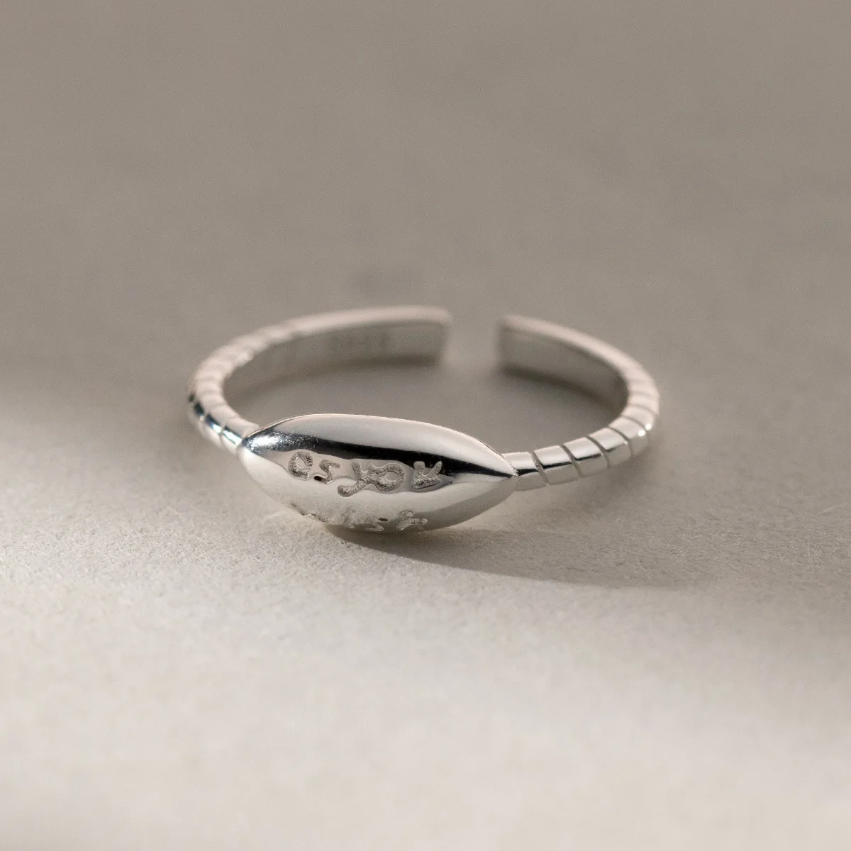 925 Sterling Silver Luxury Jewelry Letter Ellipse ​Adjustable Rings For Women Couple Engagement Wedding Accessories Wholesale