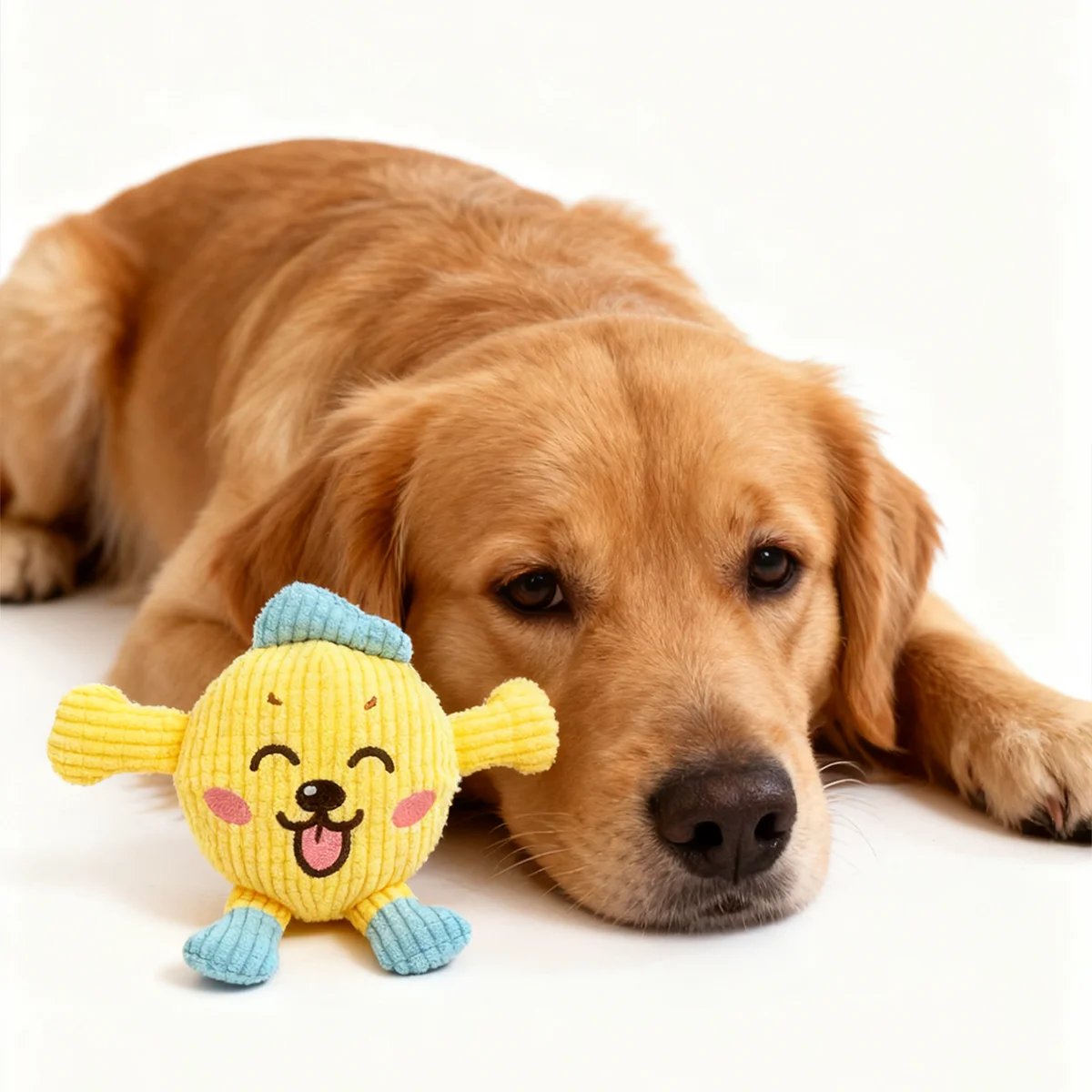 Cute Cartoon Plush Dog Toy Pack, Squeaky Bite Resistant Chew Toy, Teething Stress Relief, Interactive Play Supplies for Puppy, S