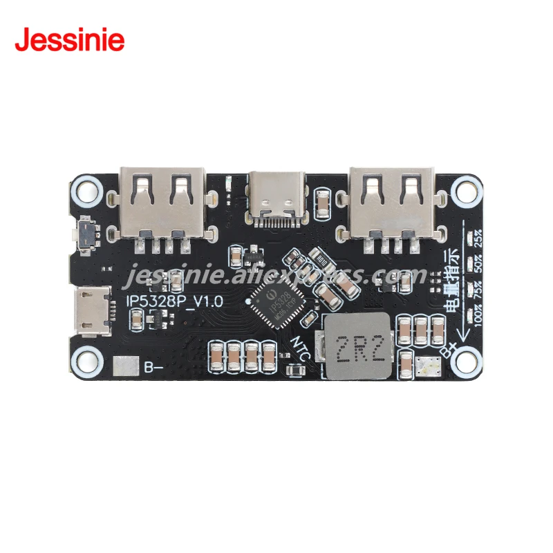 10pcs/1pc IP5328P Power Bank Bidirectional Fast Charging Module 3.7V to 5V 9V 12V Mobile Power Supply Motherboard Boost