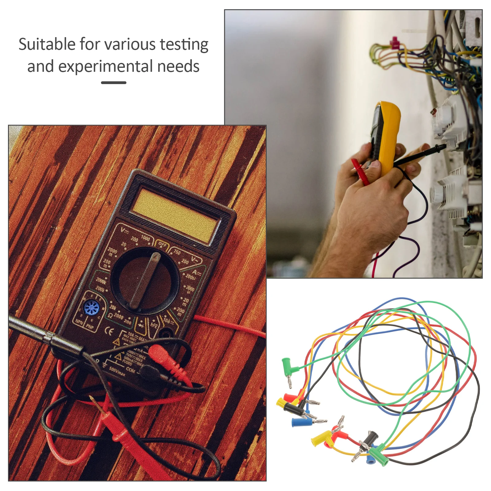 

5pcs 4MM Type Banana Plugs Test Leads Copper Connection Volt Meter Multimeter Cable Testing Kit