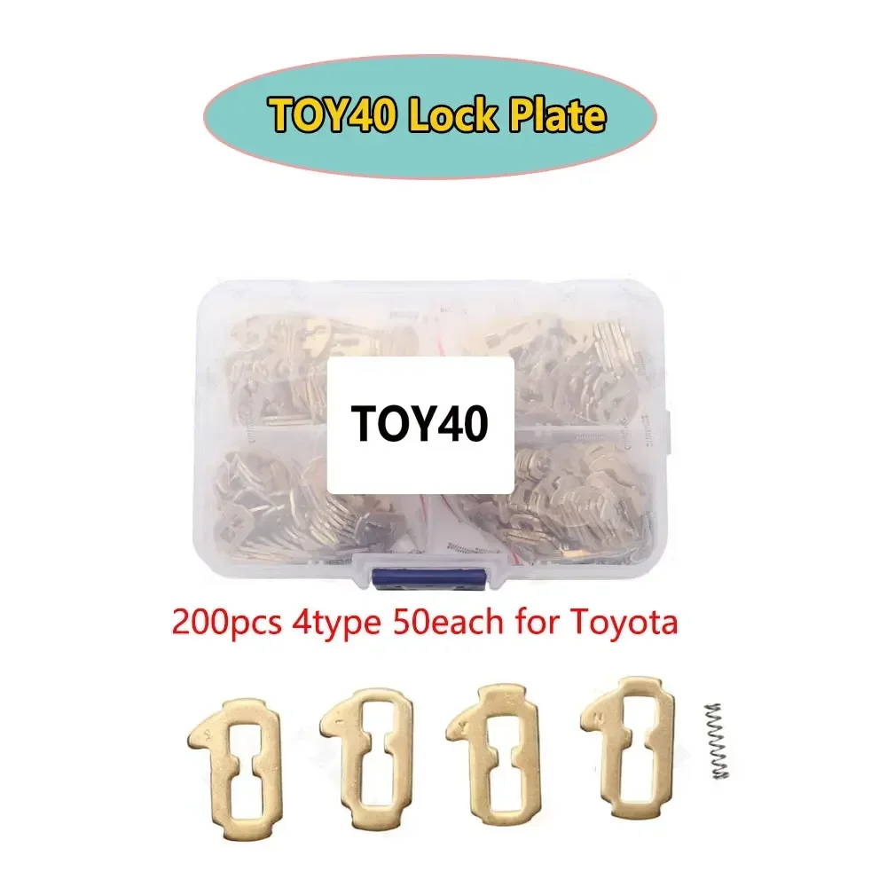 200 STKS TOY40 Slot Plaat Auto Lock Riet Plaat voor Toyota Camry Crown Auto Reparatie Kits Slotenmaker Levert 4 Types Elke 50 stuks