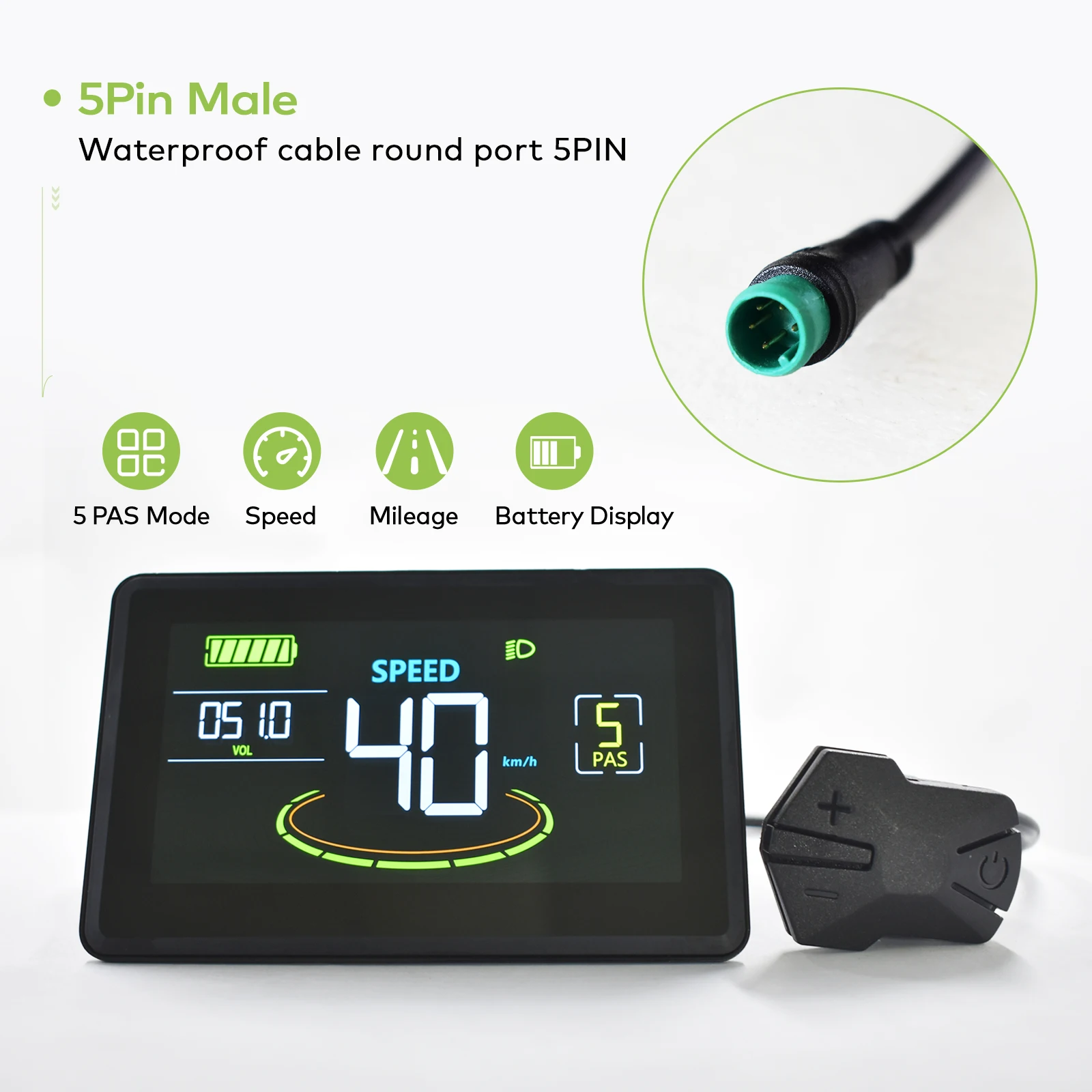 H6C Fietscomputer Groot Scherm Led Fietscomputer Kilometerteller Nauwkeurige Waterdichte Fietssnelheidsmeter E Fietsaccessoires