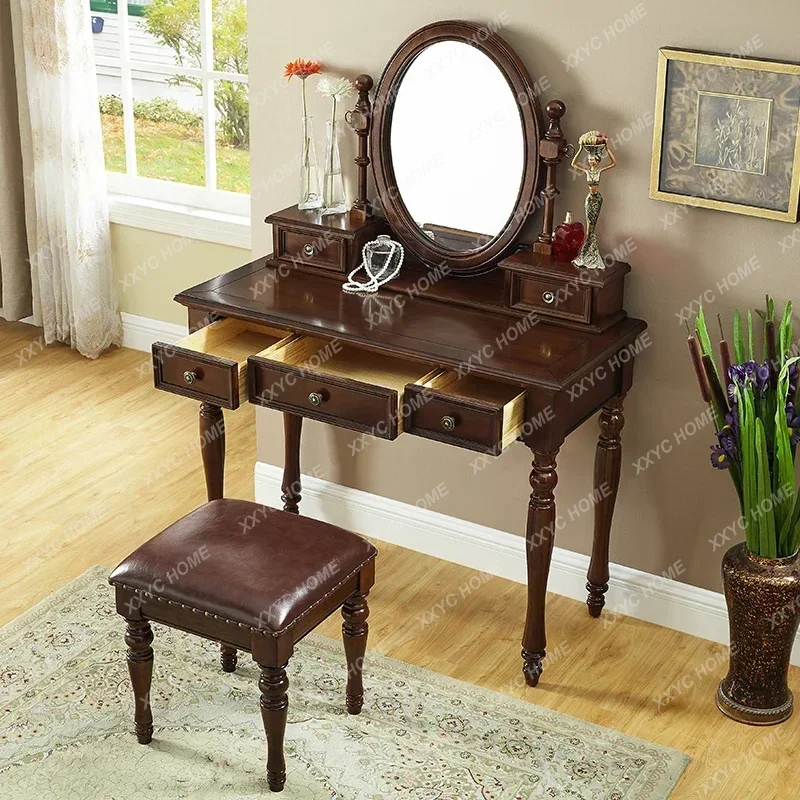 XX Decoration Drawer Vanity Table Mirror Organizer Mirror Vanity Table Desk Home Coiffeuse De Chambre Furniture