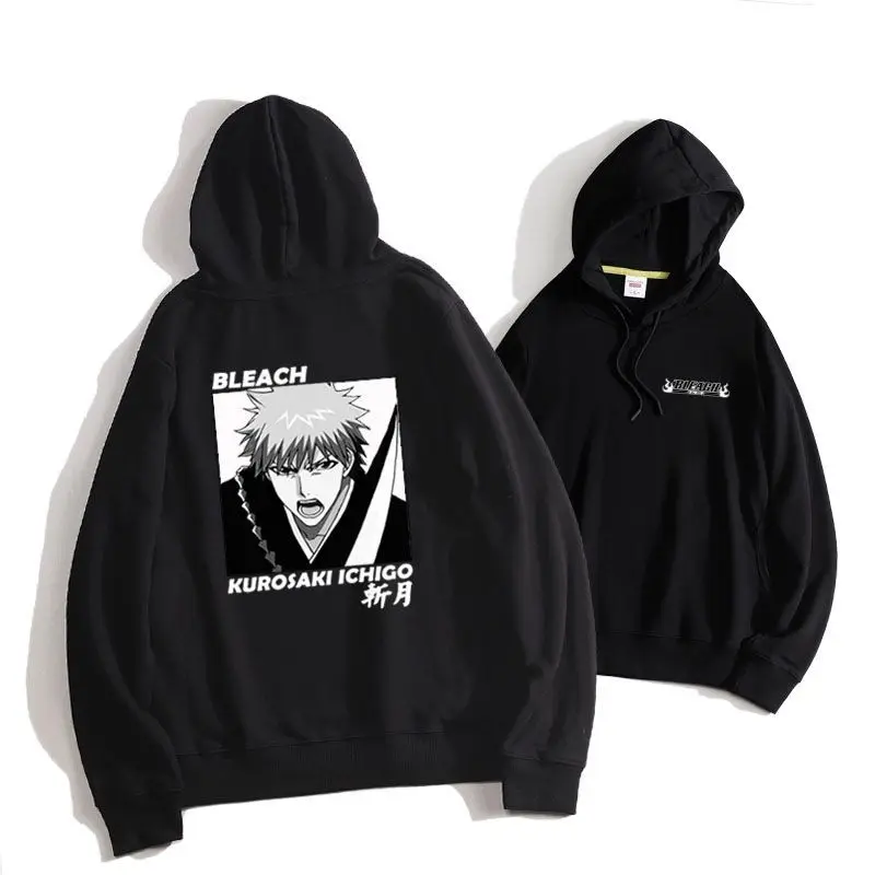 Anime BLEACH Oversized Hoodie Women Men Harajuku Sweatshirt Y2K Streetwear Hip Hop Pullover Hooded Jacket Casual Tracksuit