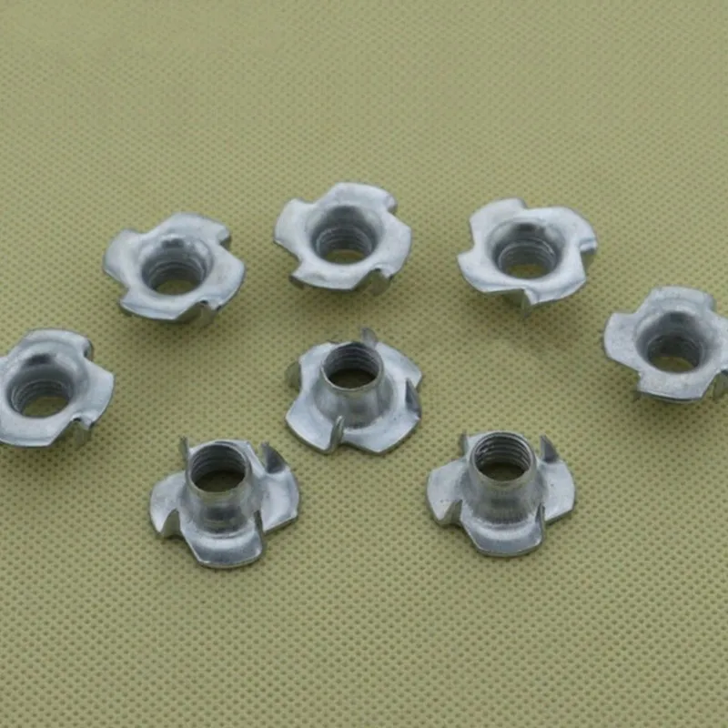 

5pcs M4 Full Thread Right-hand Four-claw Nut Heavy-duty Anti-loosening T-type For Machinery Electronics Heavy-duty Furniture