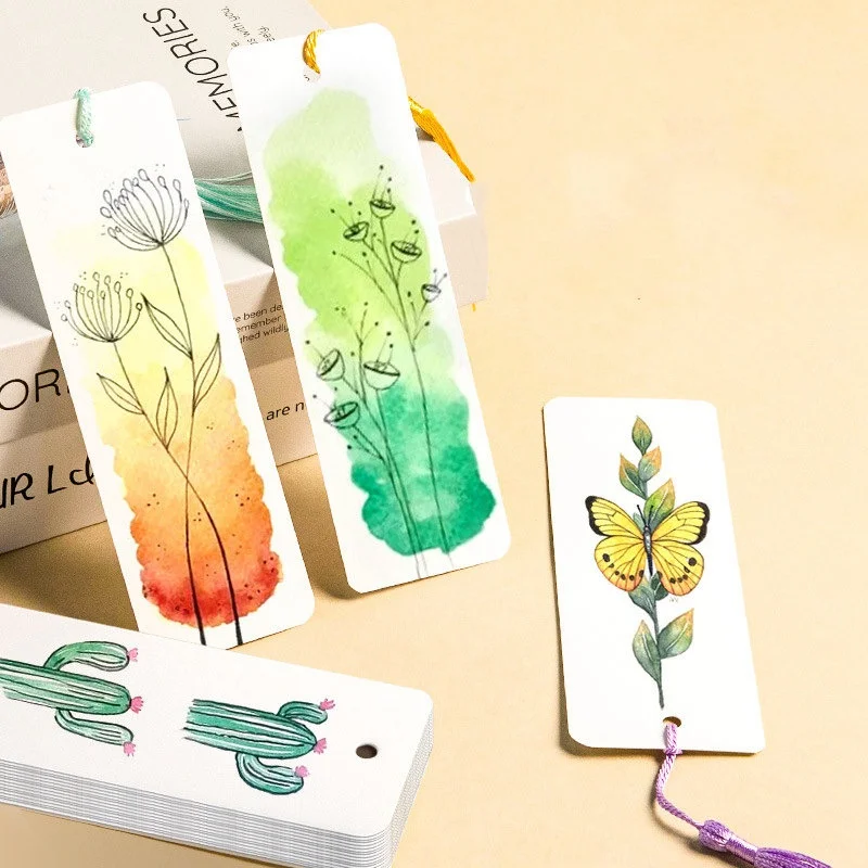 Vintage Blank Bookmark Paint Paper For Colored Pencil Oil Pastel Acrylic Watercolor Painting Hand-painted Handmade DIY