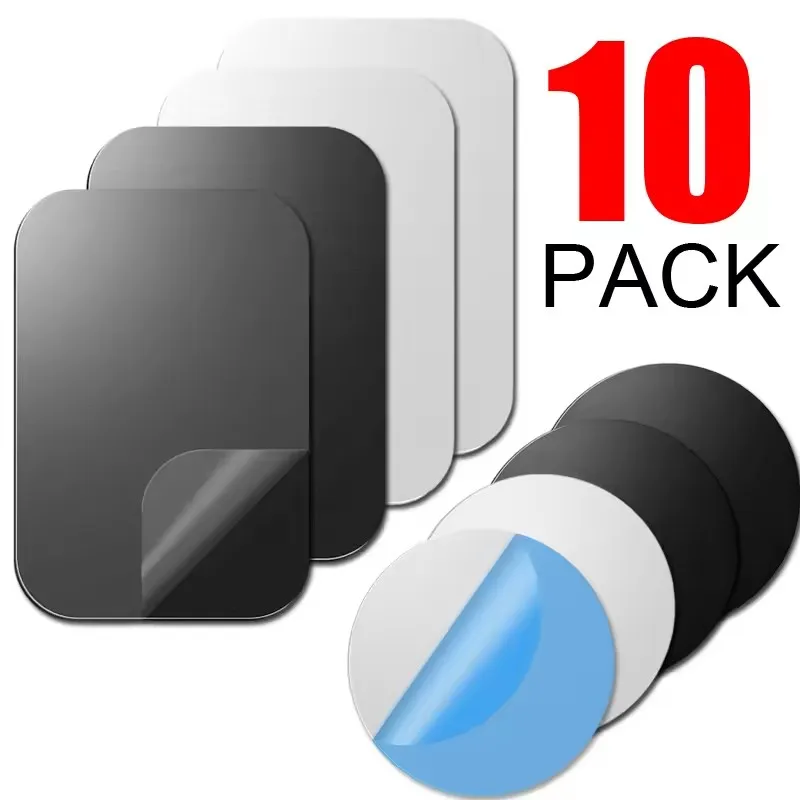 5/10PCS Thin Metal Plate Disk For Magnetic Car Phone Holder Iron Sheet Sticker Disk For Magnet Tablet Desk Phone Car Stand Mount