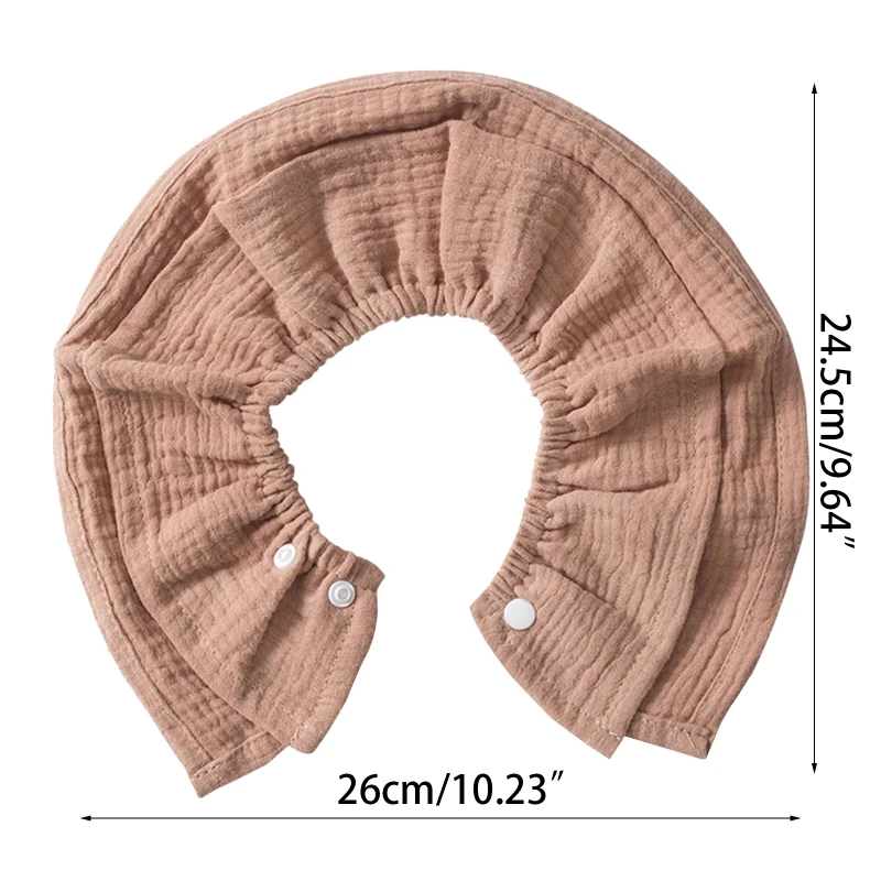 

Baby Feeding Drool Bib Collar Decoration Solid Color Saliva Towel Soft Cotton Crepe Gauze Scarf Burp Cloth for Newborn P31B