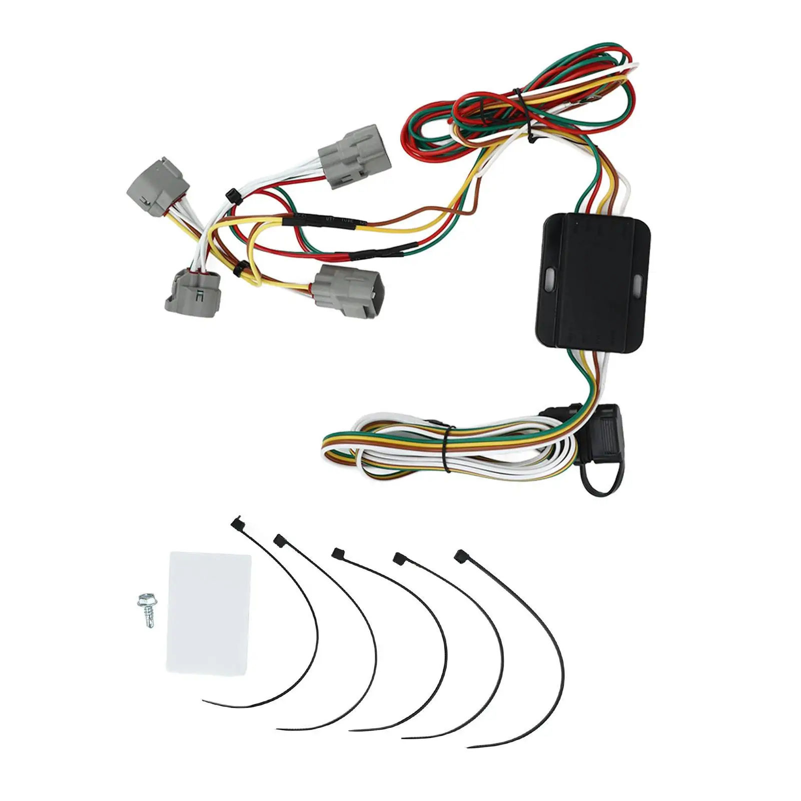 4-Way Flat for trailer Connector Socket Wiring Harness with Dust Cover for Towing - 55513