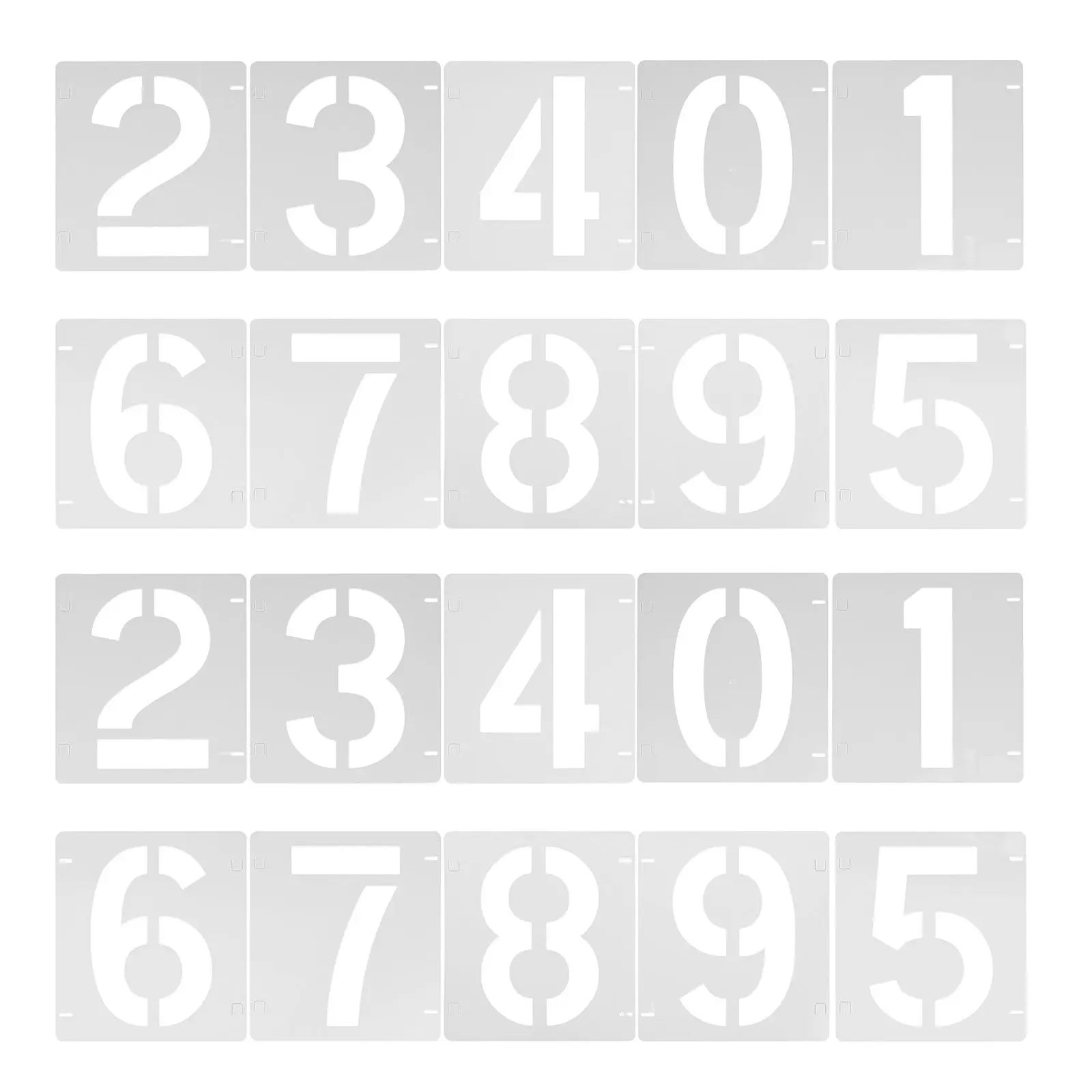 20Pcs Reusable Number Painting Stencils Thick Cardboard Spray Paint Template for Address Mailbox Garage Door DIY Craft