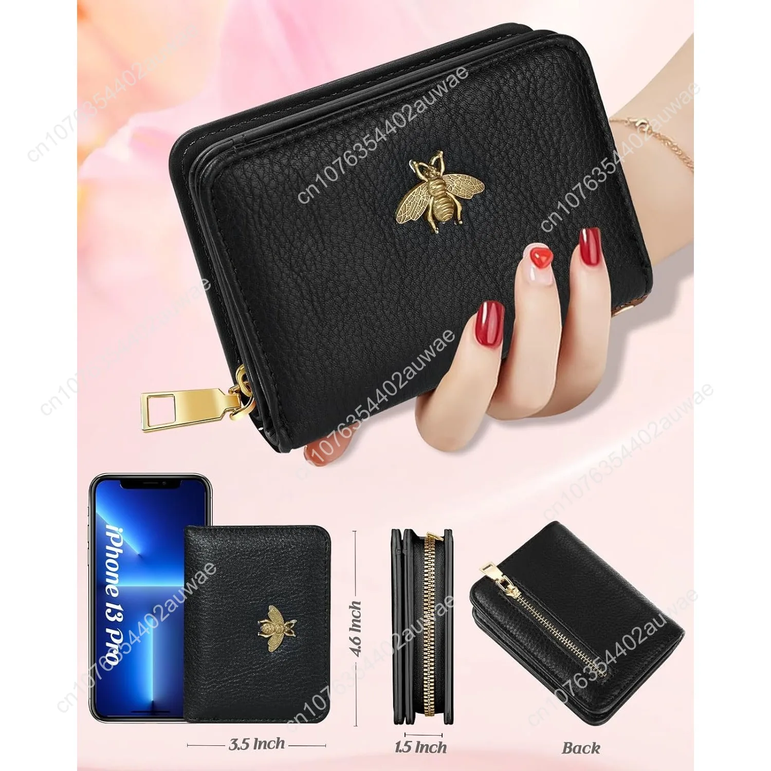 Bistup Credit Card Holder Wallet for Women Cute Leather Ladies Teen Girls Female Cardholder Wallets Accordion Purse Small Medium