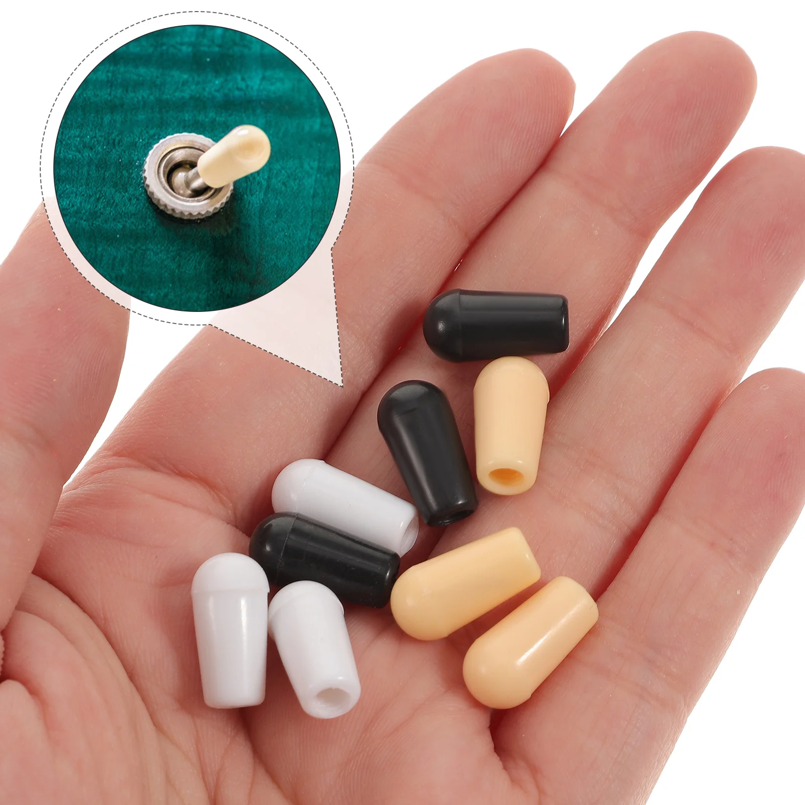 

9pcs Toggle Tip Knob Electric Guitar Replacement Parts Compact Lightweight Durable Easy Install Guitar Accessories Instrument