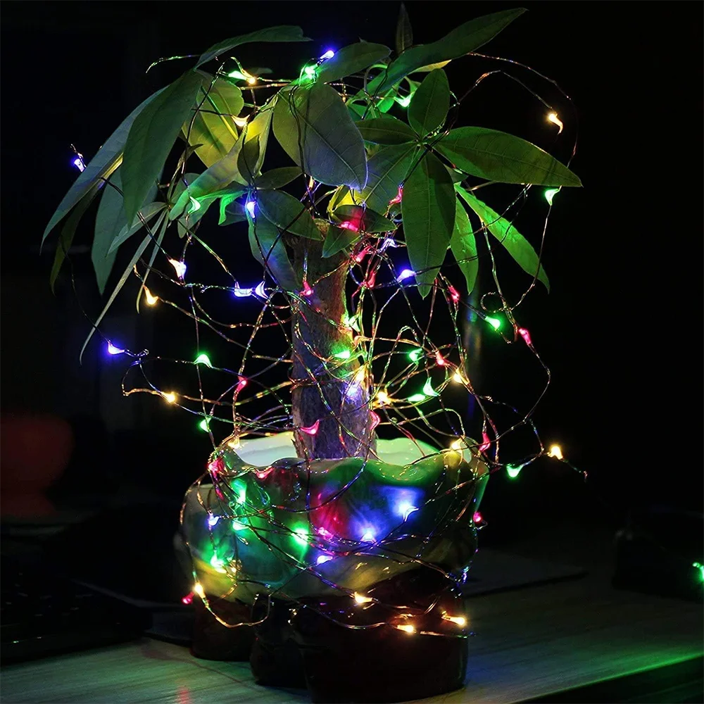Luci a corda solari Lucine impermeabili per esterni Luce scintillante in filo d'argento 8 modalità per decorazioni di nozze per feste di Natale da giardino