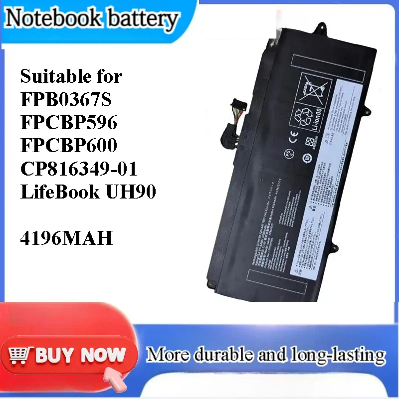 for FPB0367S FPCBP596 FPCBP600 CP816349-01 Battery for LifeBook UH90 Laptop Replacement Rechargeable Li-ion Power Supply