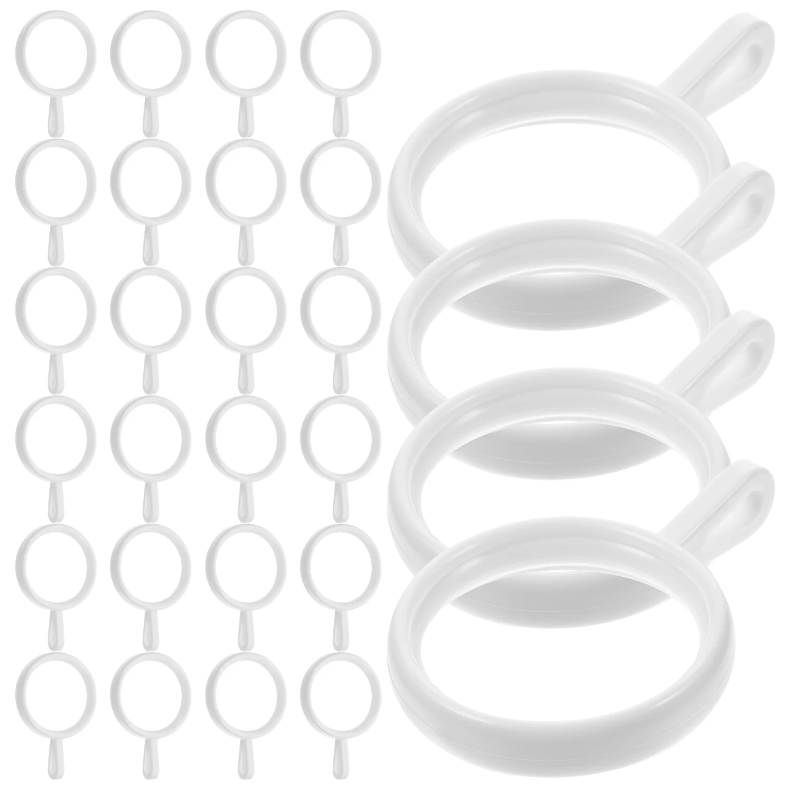 

190Pcs Curtain Eyelet Rings Heavy Duty Sturdy PP Shower Curtain Hanging Rings Easy Install for Bathroom Drapes Decorative Window