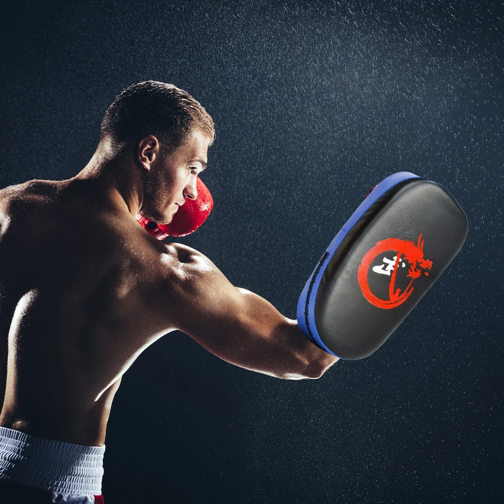 بولي Leather الجلود الملاكمة الهدف منحني اليد القدم ركل الوسادة حقيبة الملاكمة التايلاندية الوسادة لتدريب الملاكمة التايلاندية التايكوندو فنون الدفاع عن النفس #2