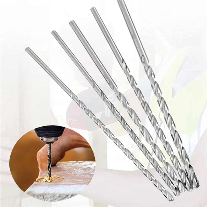 

A53Q-10Pcs Extra Long 150Mm HSS Twist Drill 2Mm 3Mm 3.5Mm 4Mm 5Mm Straigth Shank Auger Wood Metal Drilling Tools Drill Bit