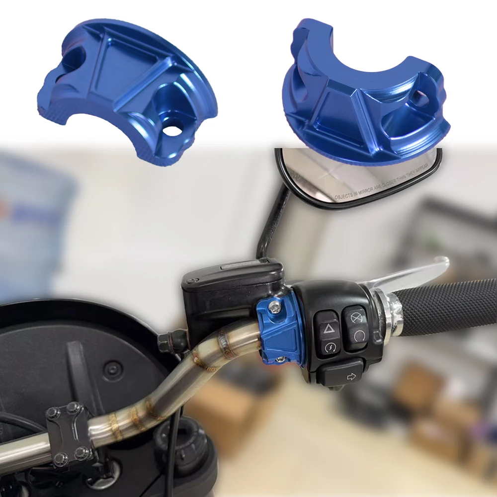 

Perch Clamp Motorcycle Black Handlebar Brake Clutch Master Cylinder Mirror Clamp Cap Mount Bracket for Dyna Softail 2008-2023