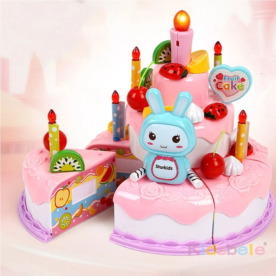 لعبة كعكة عيد الميلاد DIY محاكاة للأطفال، هدية عيد ميلاد المطبخ وحفلات عيد الميلاد، لعبة كعكة إبداعية ثلاثية الطبقات #3
