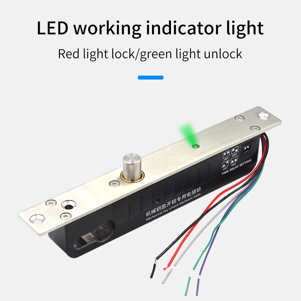 Ausfalls icher 12V/24V elektrischer Fall bolzens chloss manueller Schlüssel entriegelung zylinder normaler weise offener elektronischer Riegel für