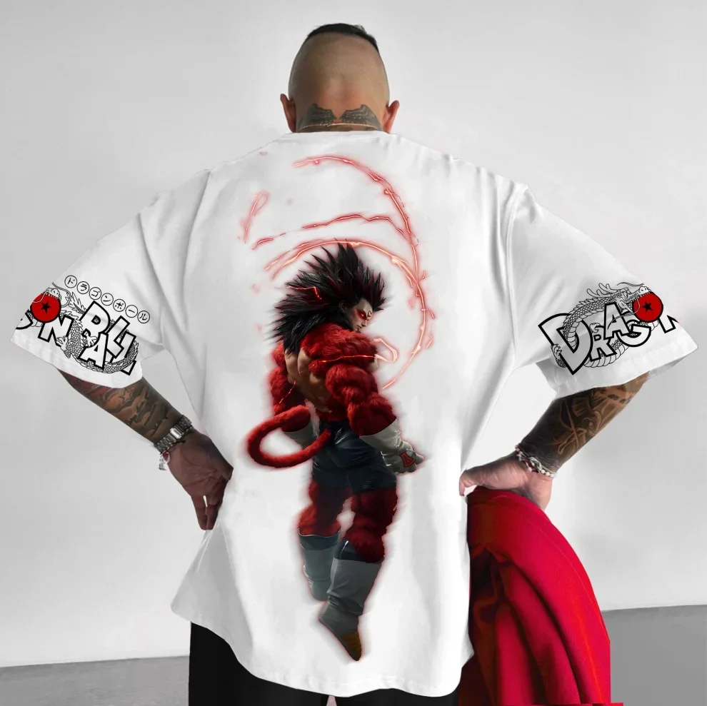 

Мужские футболки большого размера Dragon Ball, летние женские хлопковые футболки с короткими рукавами Y2k, повседневная уличная одежда, топы унисекс, в стиле аниме