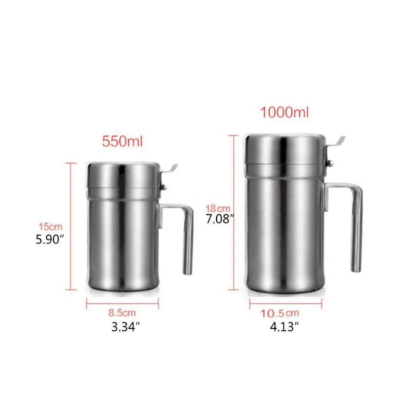 2024 New Stainless Steel Oil Dispensers Bottle Storage Container with Lid Durable images - 6