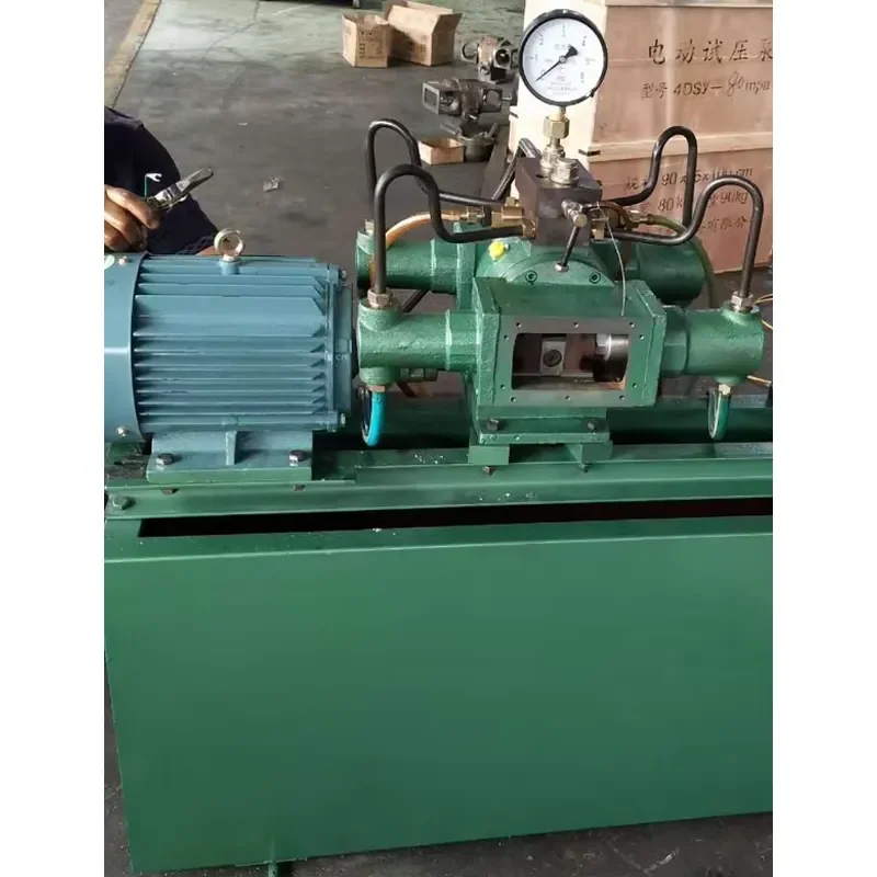 Electric Pressure Test Pump Dual Piston Copper Motor Adjustable Pressure Stable Pressurization for Pipeline Pressure