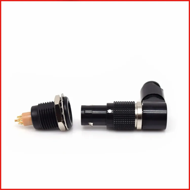 FSG 360-Degree Rotating Elbow Plug Black Quick-Connect Push-Pull Self-Locking Connector