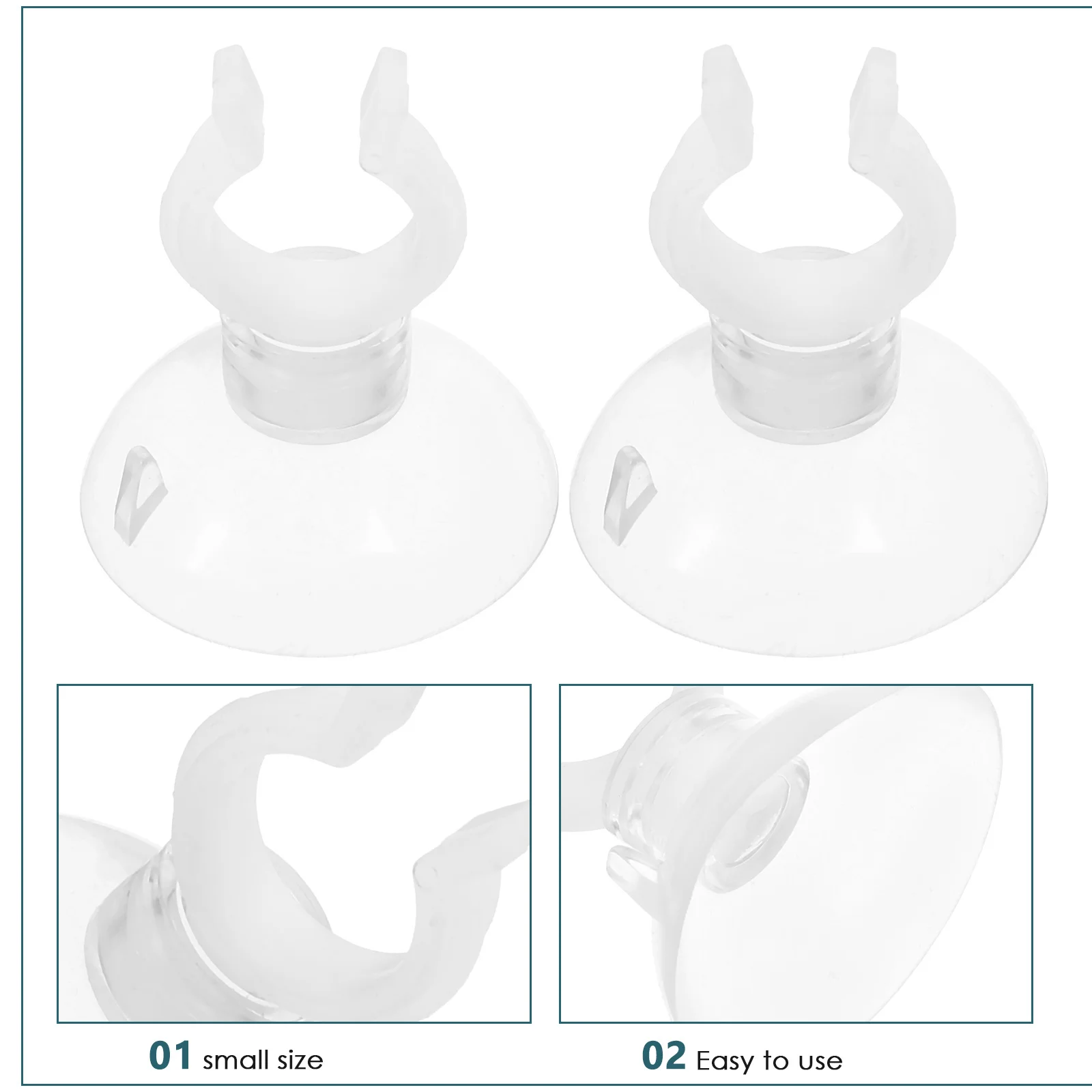Clip per ventosa per acquario da 20 pezzi Clip di fissaggio per tubo flessibile in ABS trasparente Supporti per tubi dell'acqua dell'acquario Installazione semplice