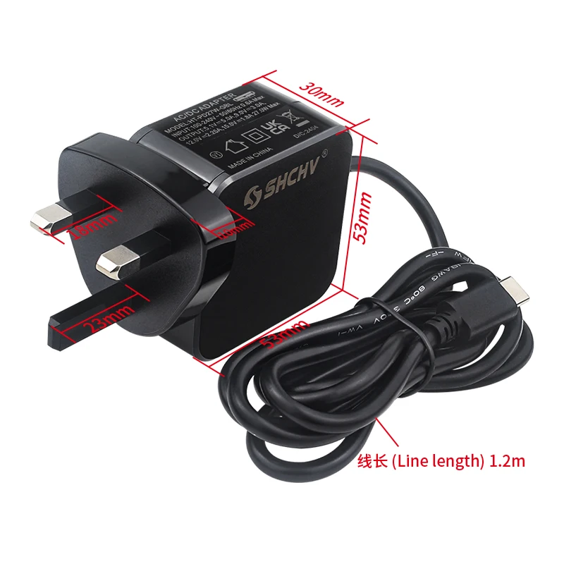 Raspberry Pi 5 Netzteil PD 27 W 5,1 V 5 A USB Typ-C Netzteil EU US UK Stecker für RPI 5 Pi5 – Detail 6