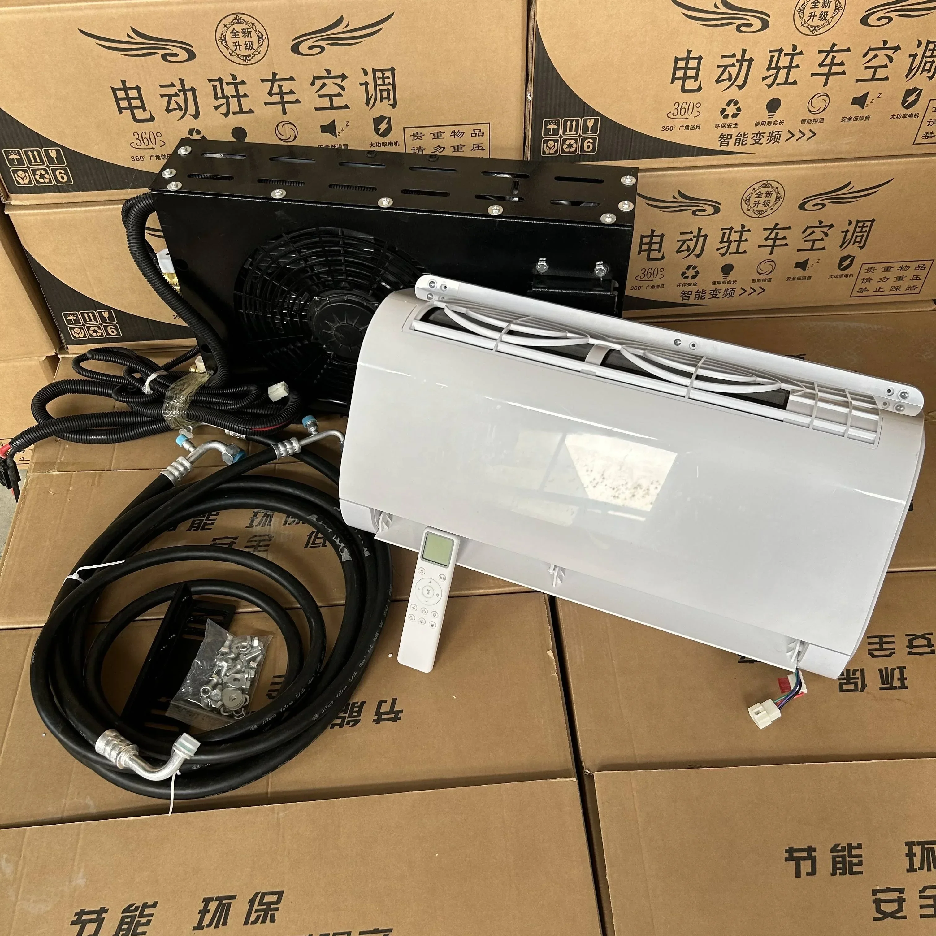 electric car kit rv parking cooler air conditioners 12v 24v for trucks