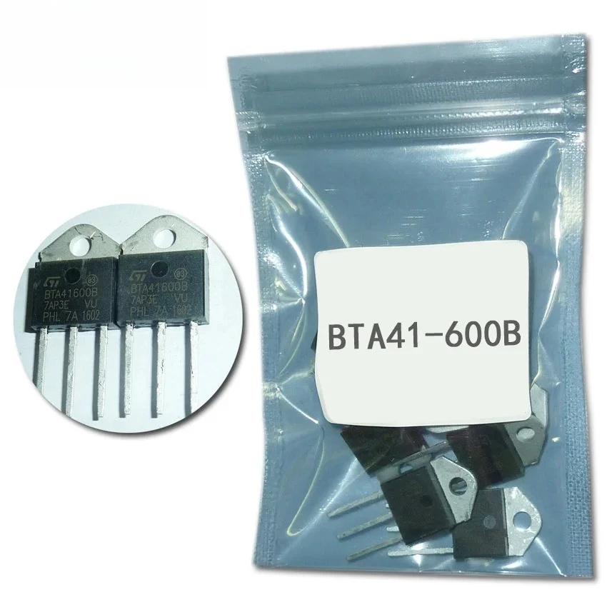 5 teile/beutel BTA41 Transistor BTA41-600B 40A 600 V Triac Thyristor TO-247 Paket High Power Snubberless IC für AC Motor control
