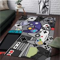Gamer Controller Pattern for Home Living Room Boy Bedroom Big Area Mat Art Print Home Corridor Children Carpet Decoration Home