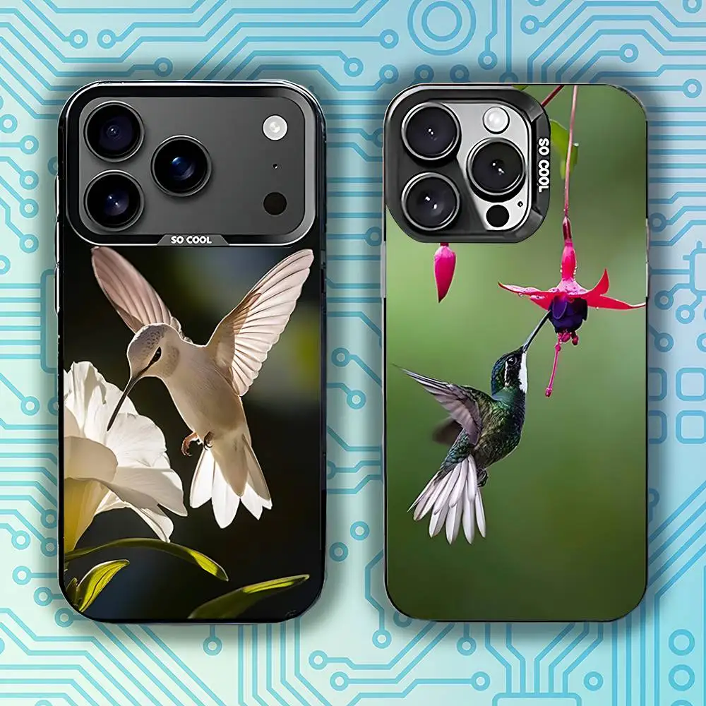 

H-Hummingbird-ES bird Phone Case For iPhone 17,16,15,14,13,12,11,Pro,Max,Plus,E,Air,Mini Black Tpu Cover