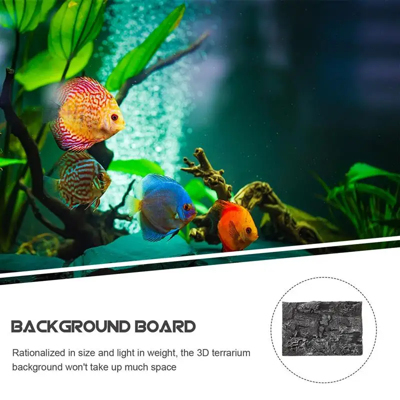 ถังสัตว์เลื้อยคลาน 3D พื้นหลัง Tank Rock Board ถังสัตว์เลื้อยคลานฉากหลังสําหรับ Pu Stone Aquarium ถังพื้นหลังพื้นหลัง Rock