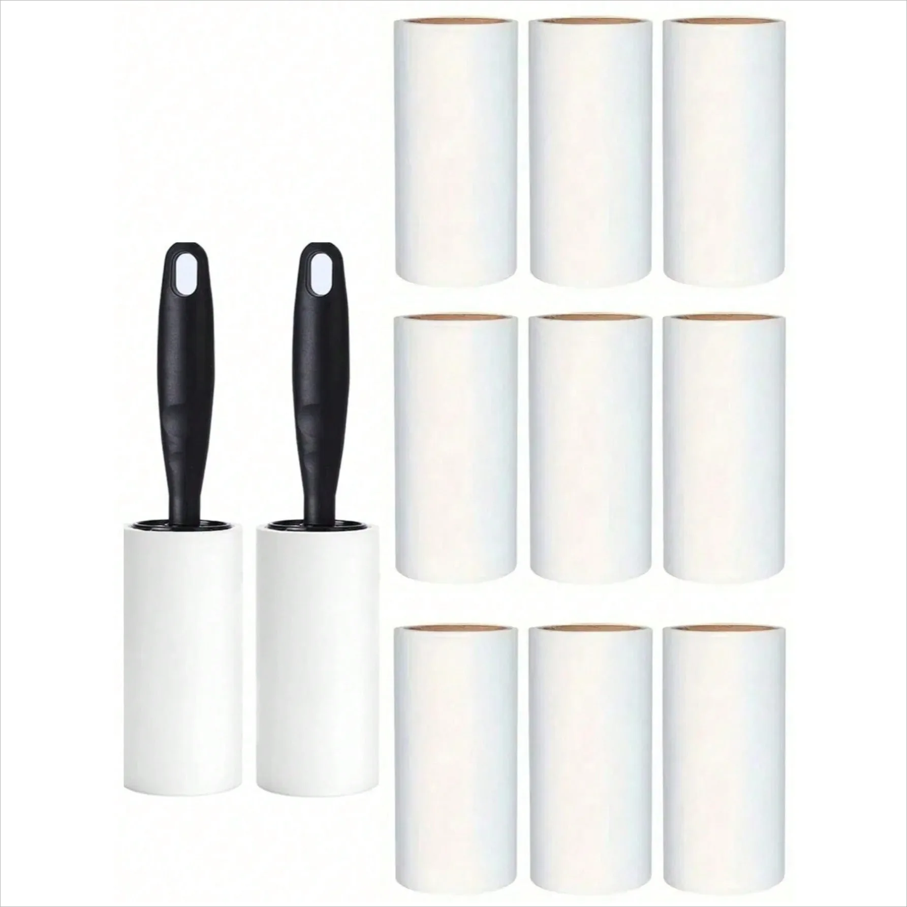 1/2/5/6/10/12pcs Home Roller Lint Removal Device Tearable Clothing Cleaning Brush Sticky Dust Collector Sticky Paper Duster Tear