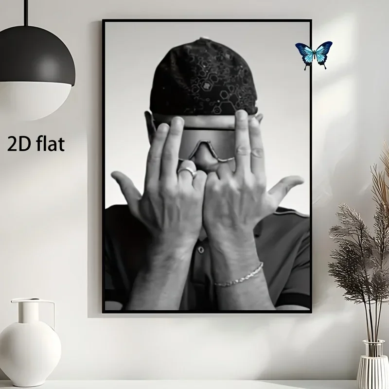 French Rapper Rap Rappeur Jul Poster Perfect Space Sticker Self Adhesive for Office Home Theater Wall Art Decor Fancy Gift
