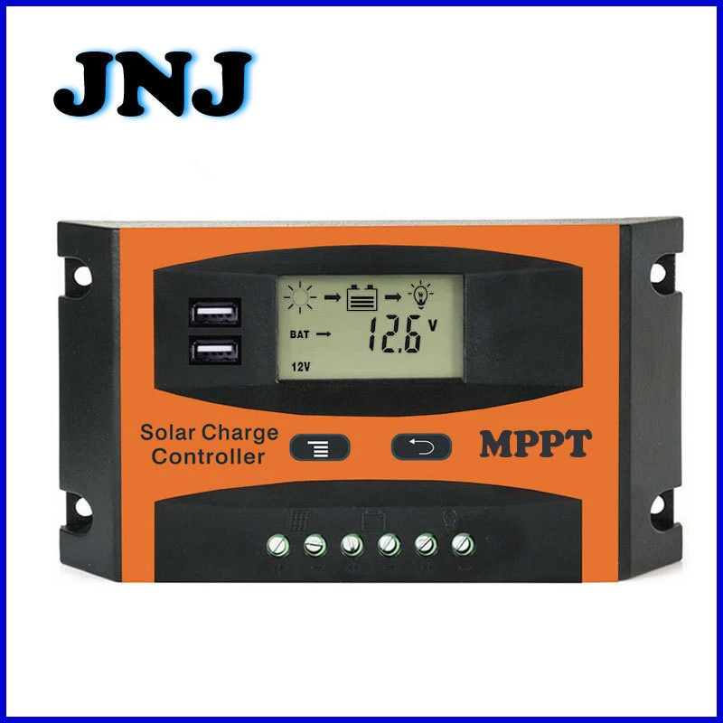 Smart MPPT Solar Charge Controller 12V 24V Auto 30A 40A 50A 60A LCD Display High Efficiency Regulator