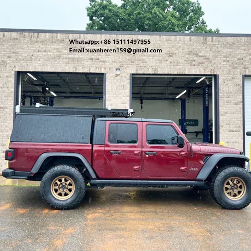 

Quick-Install Aluminum Hard Top Shell with Roof Rack Pickup Truck Canopy for Overland & Off-Road Trips